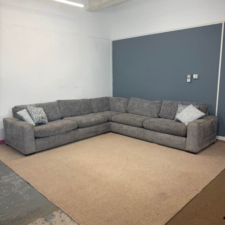 Large dfs Grey Corner Sofa - RRP £2699. - FREE DELIVERY