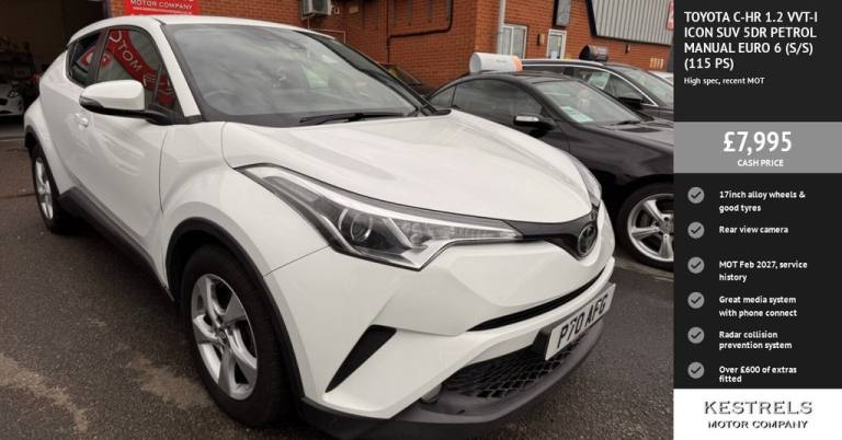 2017 Toyota C-HR 1.2 VVT-i Icon SUV 5dr Petrol Manual Euro 6 (s/s) (115 ps) HATCHBACK Petrol Manual
