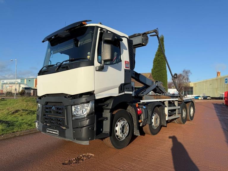 RENAULT C380 2015 (15) EURO 6, 8X4 HOOK LOADER, BOUGHTON EQUIPMENT