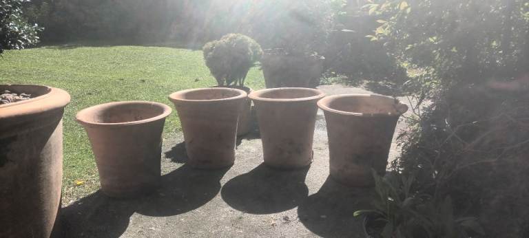 4 Terracotta plant pots