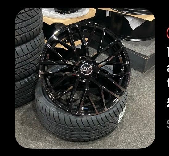 19" Audi R8 Style Gloss Black alloy wheels