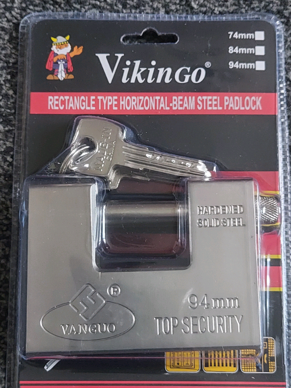 Vanguo top security 94mm padlock with4 keys 