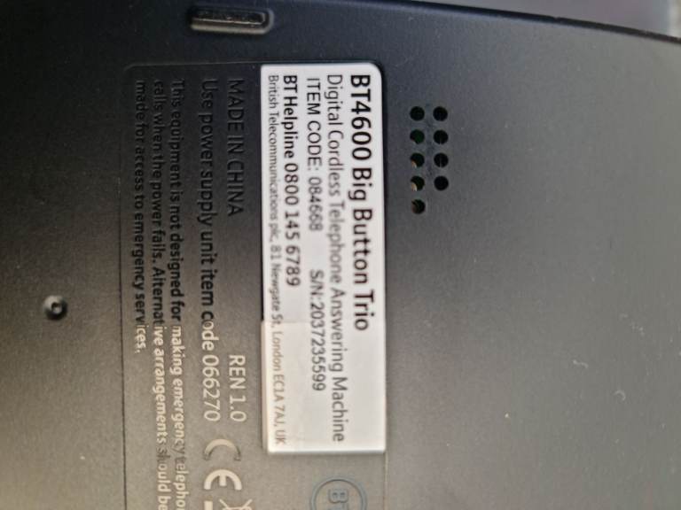 BT 4600 big button trio