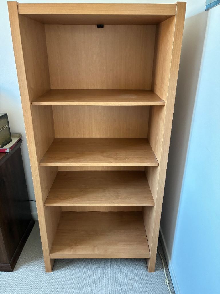 Wooden Bookcase with Adjustable Shelves – Good Condition