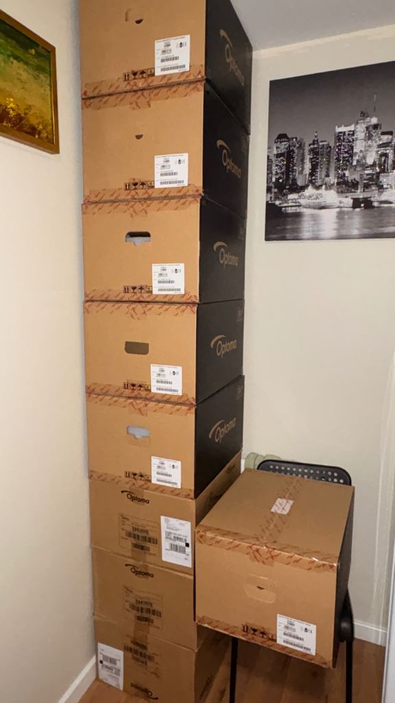 6x Optoma ZH400UST Laser Projectors + Touch Film + Mounts – Business Bundle Deal