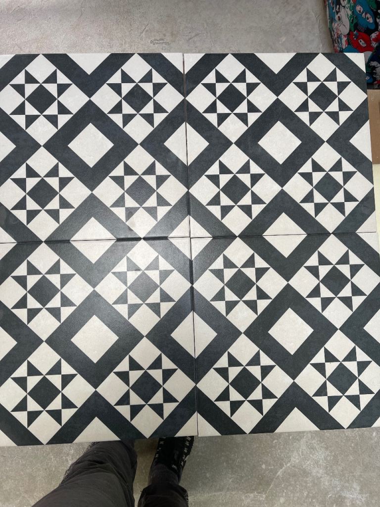 Black and white tiles
