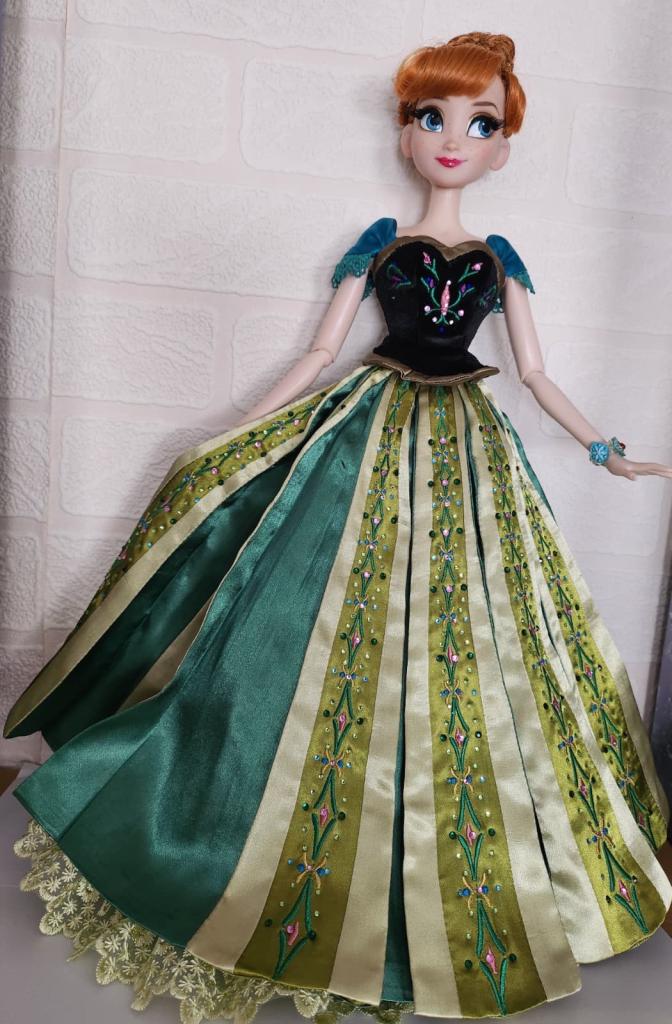 Disney Anna limited doll coronation Dress custom  17