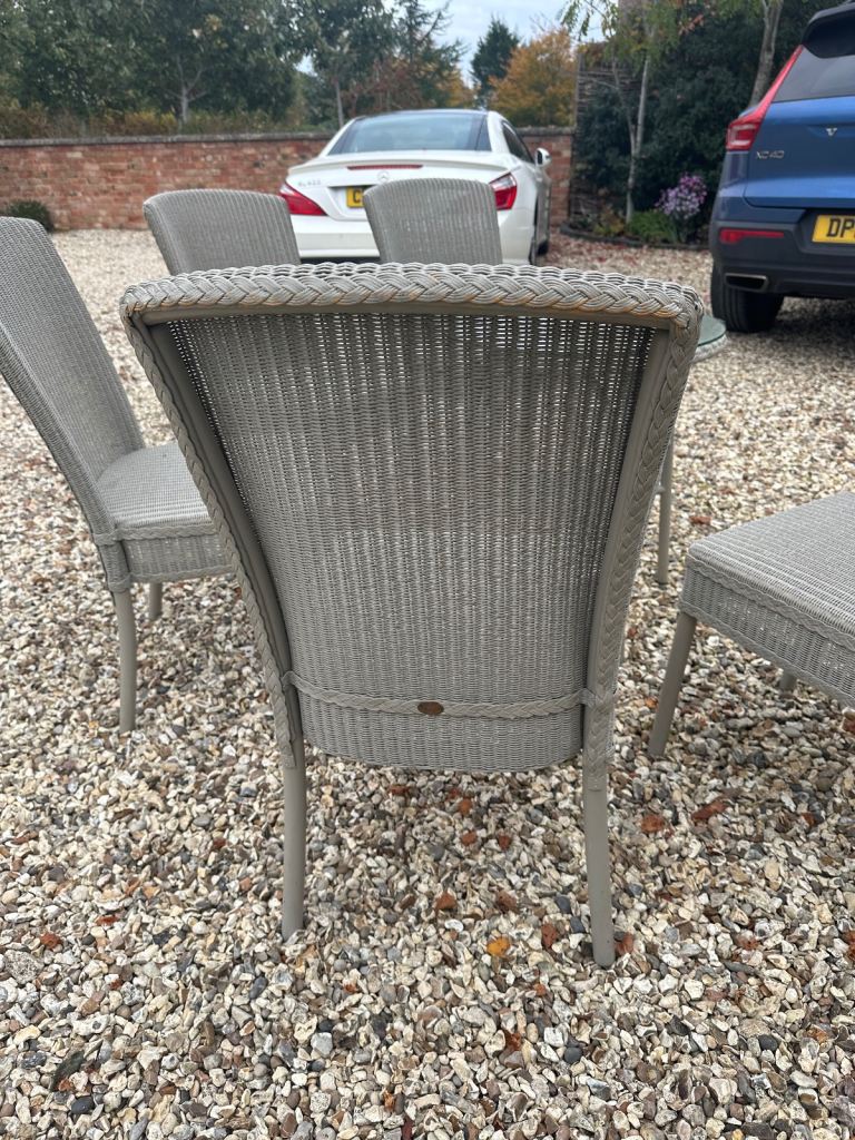 Lloyd Loom table and chairs 