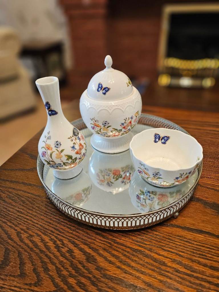 Royal Albert Cottage Garden Vase, Sugar Pot & Bowl Set