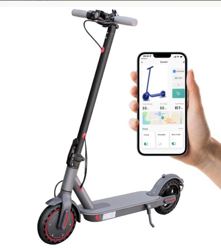 AOVOPRO TUYA Electric Scooter 350W, 19MPH, 20KM Range, App Control £80