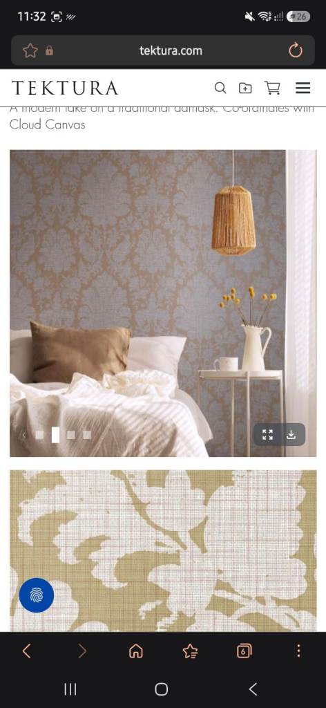 New Tektura Cloud Canvas Wallpaper - Beige/Cream Pattern