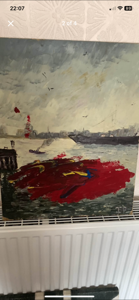 Oil painting not framed
