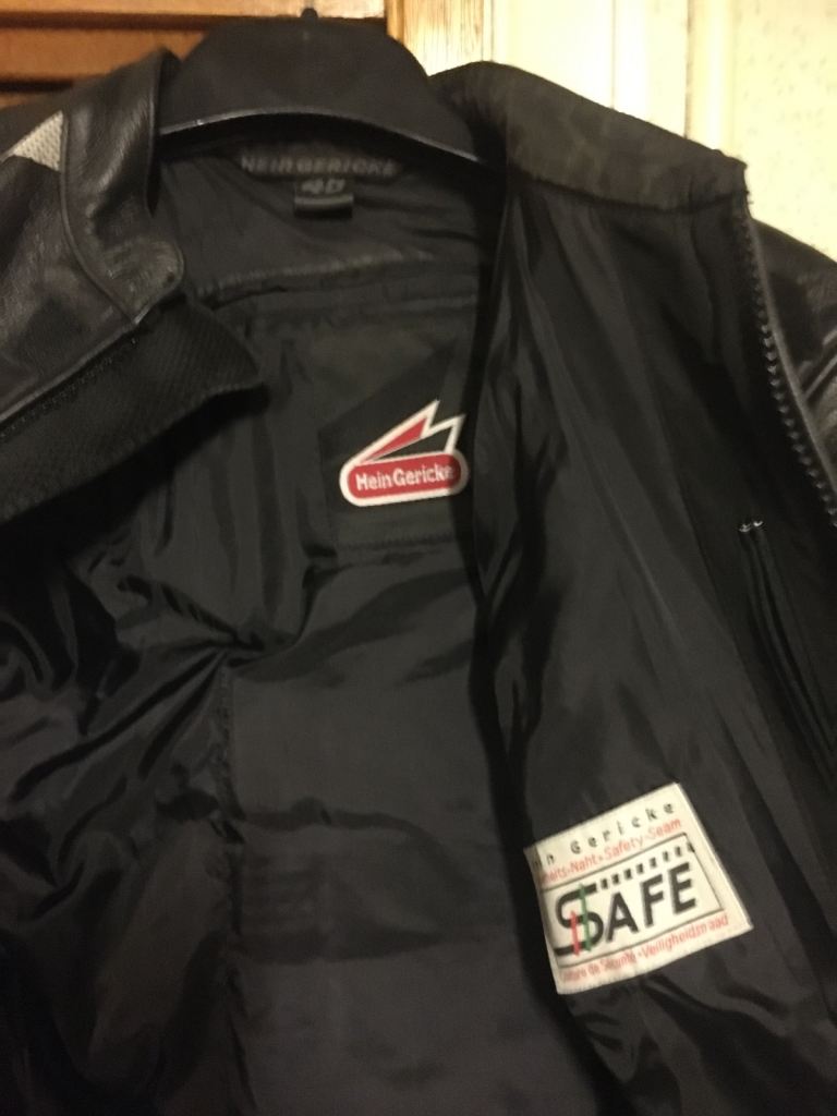 Ladies motor cycle leather’s hein gericke jacket size 16/18 trousers 12/14