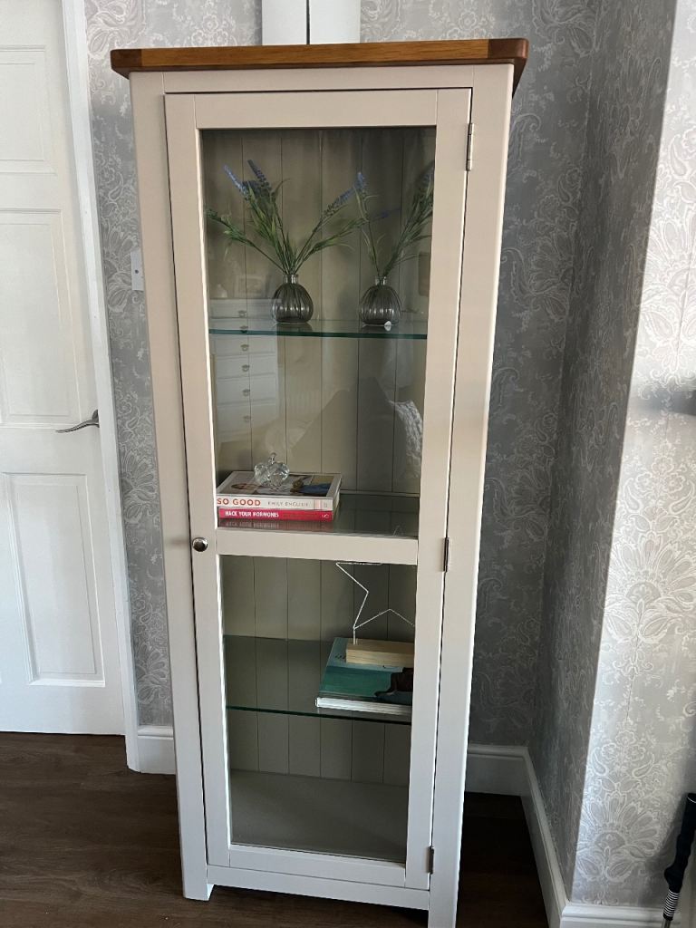 image for Lovely Cotswold Company Lundy Grey Display Cabinet Unit RRP£700