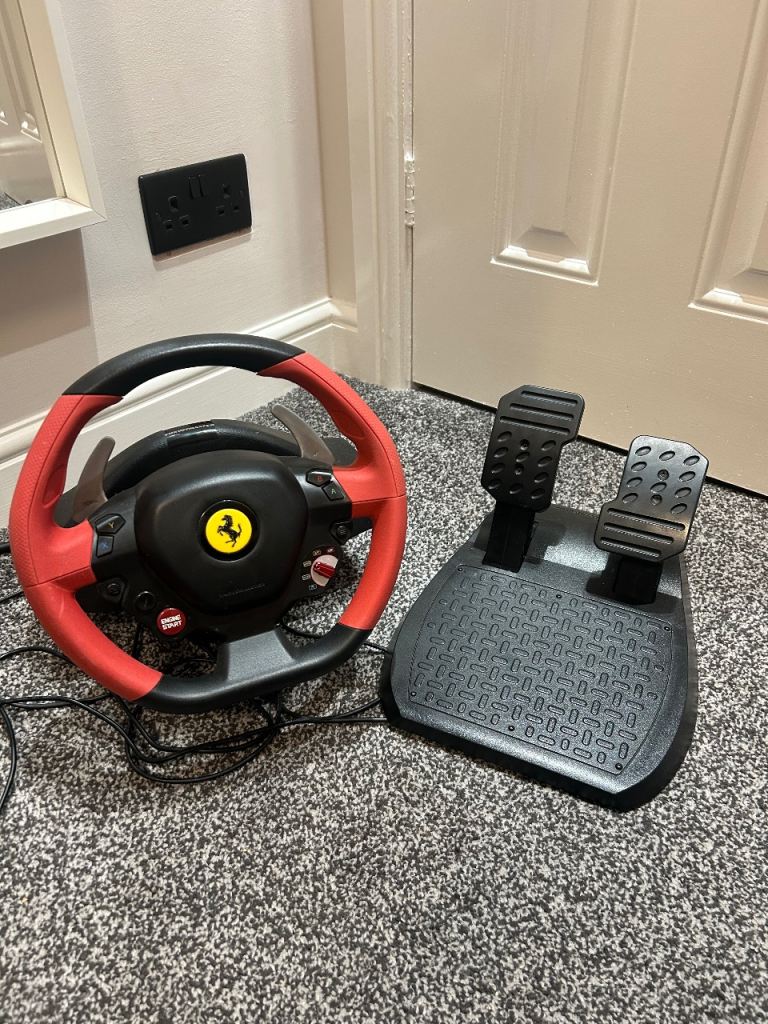 Xbox Thrustmaster steering wheel& pedals