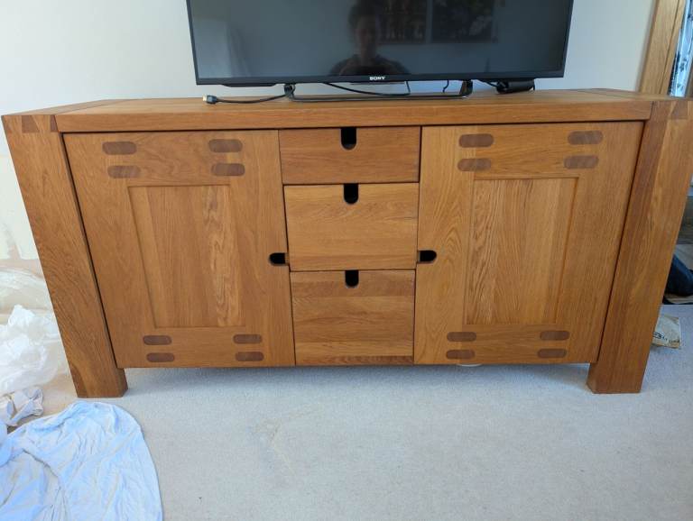 Oiled oak sideboard 