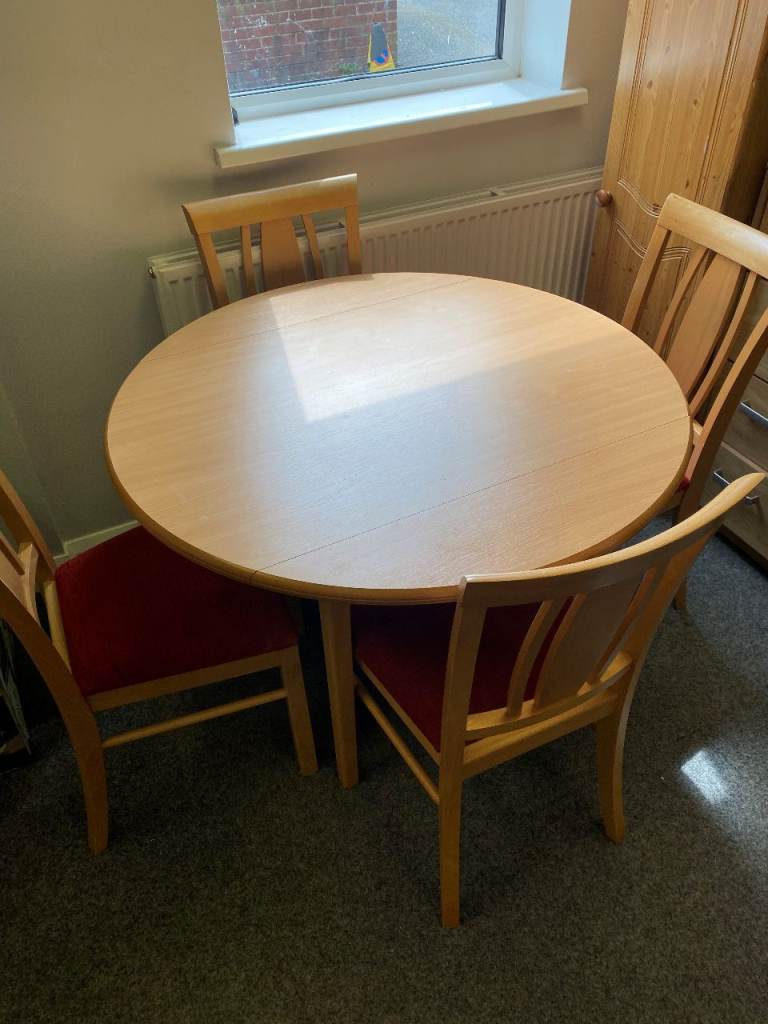 Dining table (folding) and 4 chairs.  Variety of items available, please check our other adverts.