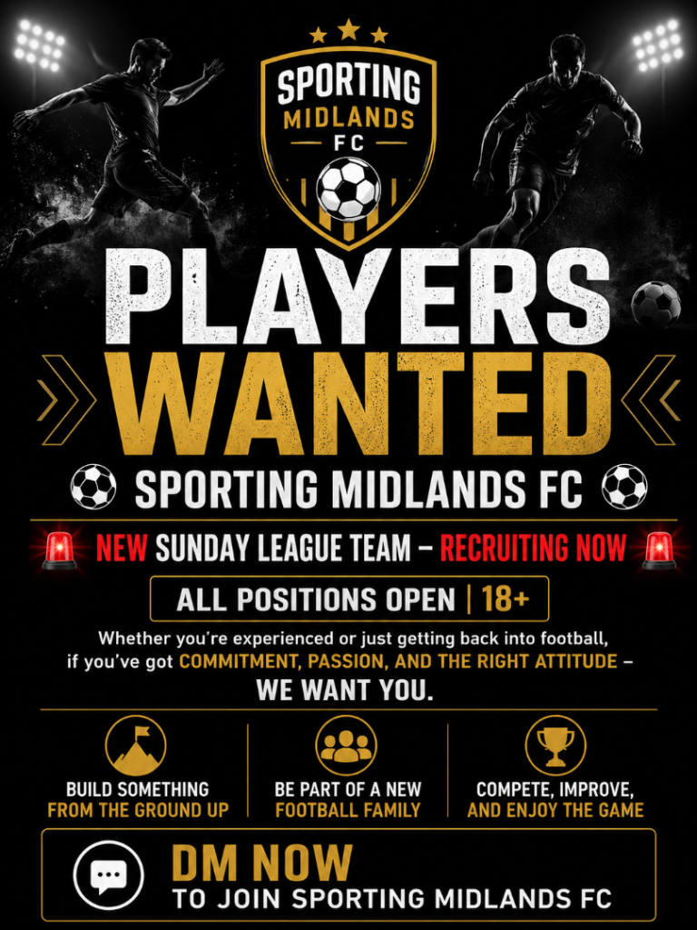 New Sunday football league team 