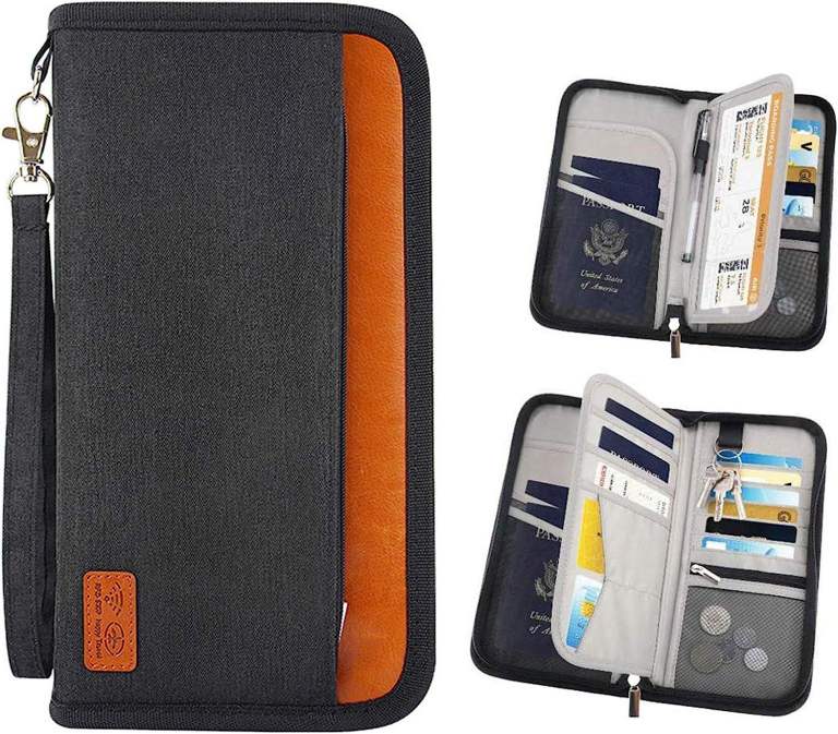 Family Passport Holder Travel Wallet Holiday Document Storage Organizer Portable RFID