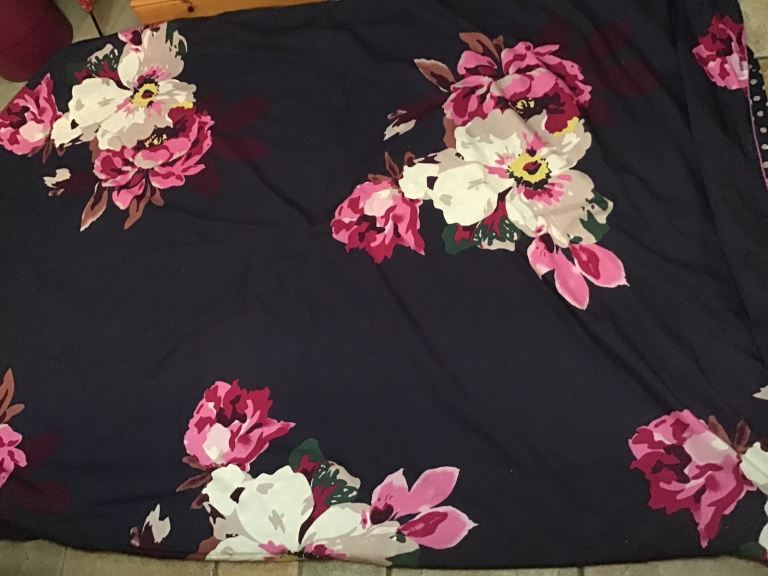 image for Joules single navy floral duvet set