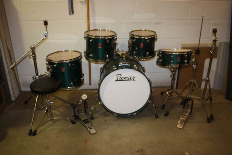 Premier XPK Emerald Green 5 Piece Drum Kit ~ Made in England ~ 20in Bass + Hardware ~ £650 ono