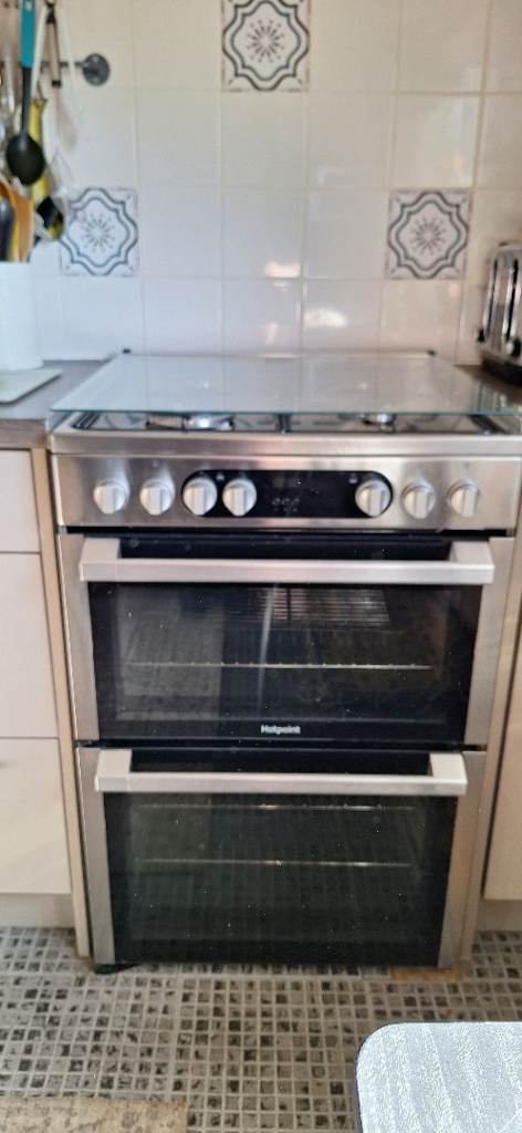 Hotpoint Duel Fuel Cooker,  Stainless steel,  excellent condition 