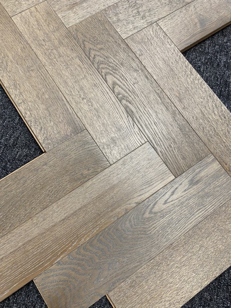 Brand new engineered oak herringbone flooring 