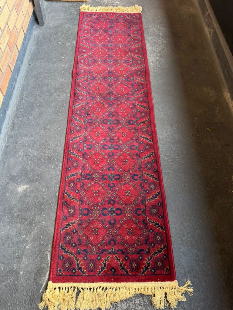 Machine made wool runner. 
