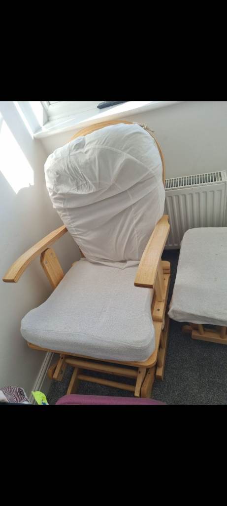 Rocking chair with rocking foot stool 