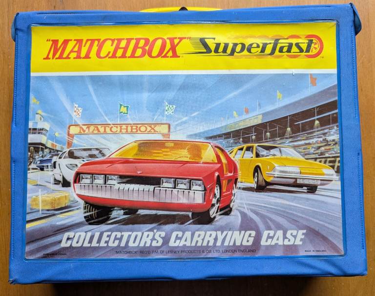 1970's "Matchbox" Superfast Collector's Carrying Case with 4 trays & 48 Vehicles (See Pictures)