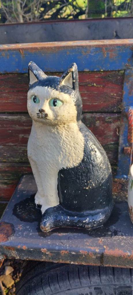 Vintage cast iron door stops 
