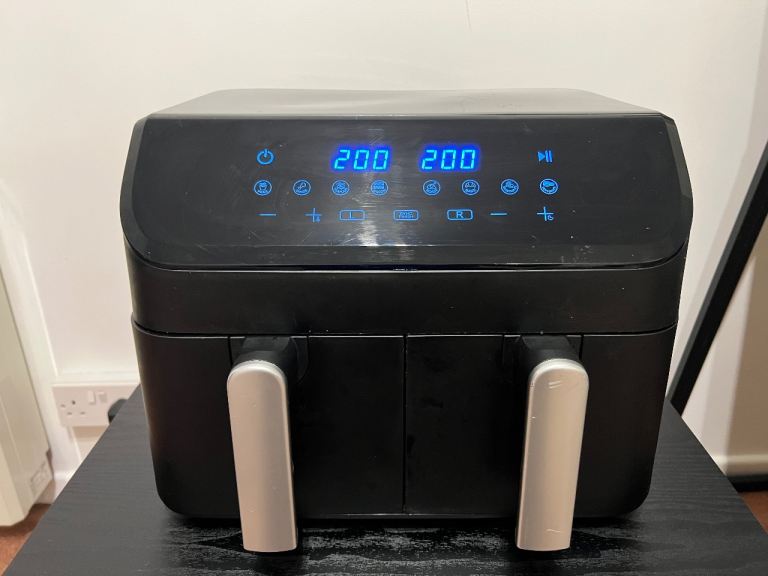 Black Dual Basket 9L Digital Air Fryer