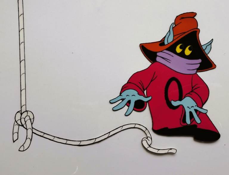 Original Production Cel and Drawing from the famous cartoon HE-MAN AND THE MASTERS OF THE UNIVERSE