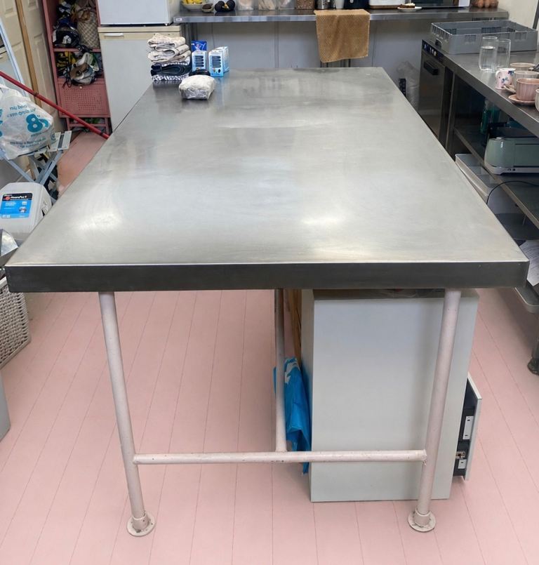 Large stainless steel table 