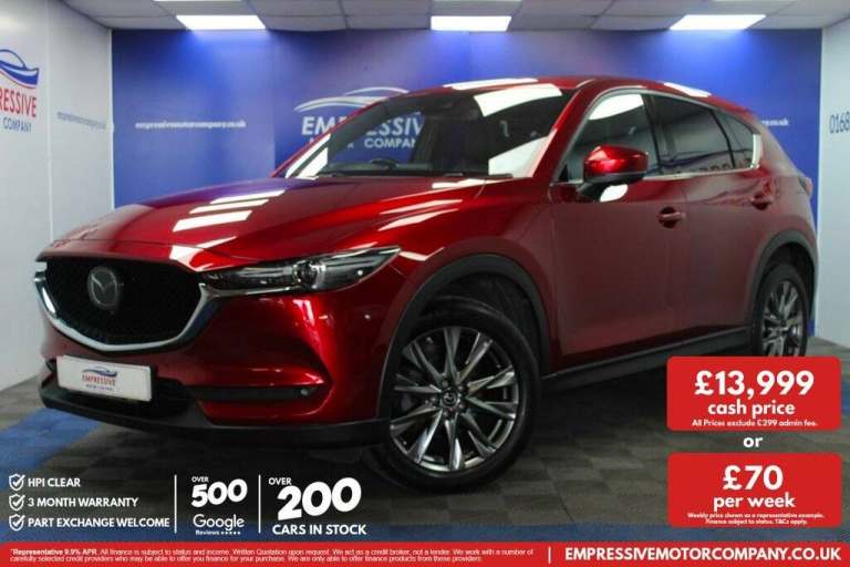 2019 69 MAZDA CX-5 2.0 SKYACTIV-G GT SPORT NAV+ SUV 5DR PETROL AUTO EURO 6 (S/S)