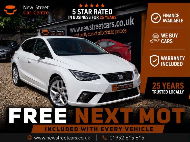 2018 SEAT Ibiza 1.0 TSI FR Euro 6 (s/s) 5dr GPF HATCHBACK Petrol Manual