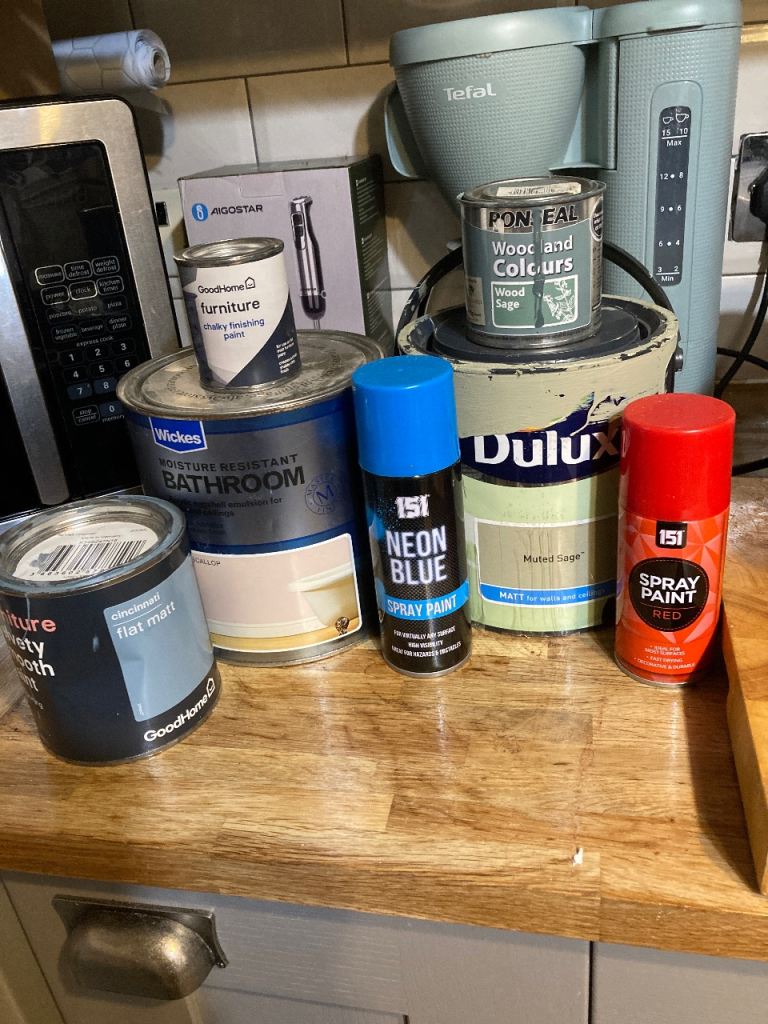 Free paints & pva glue for projects (some unused)