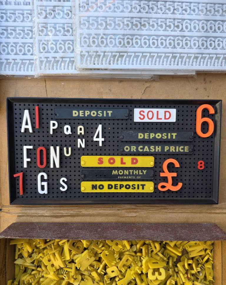 GROVED Menu / Advertising BOARDS with Lots of Numbers and Letters. READ DESCRIPTION PLEASE.