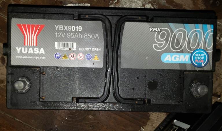 YUASA YBX9019 9000 AGM 12v 95Ah 850A Start Stop Battery