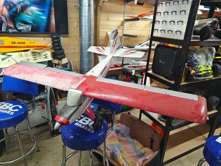 E-flite timber 1.5m RC plane with spektrum DSMX AS3X SAFE receiver.