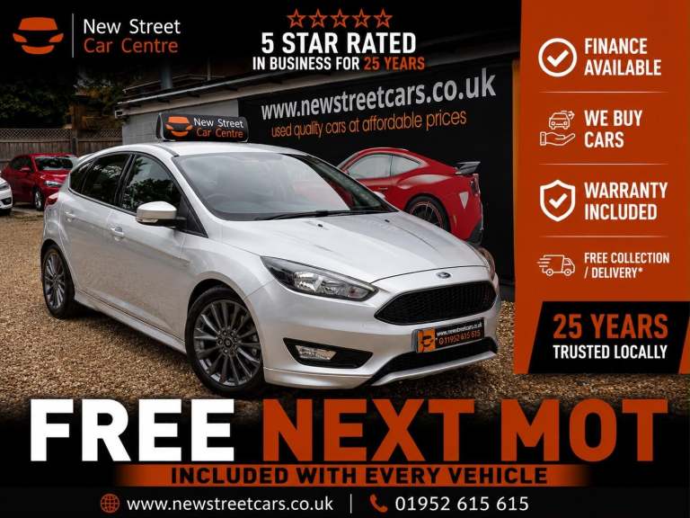 2018 Ford Focus 1.0T EcoBoost ST-Line Euro 6 (s/s) 5dr HATCHBACK Petrol Manual