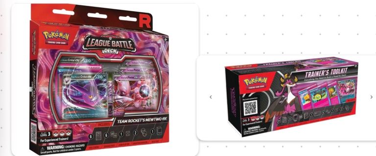 Trying to get 3 team rockets mewtwo ex league battle decks and a Pokemon trainers toolkit 2025 