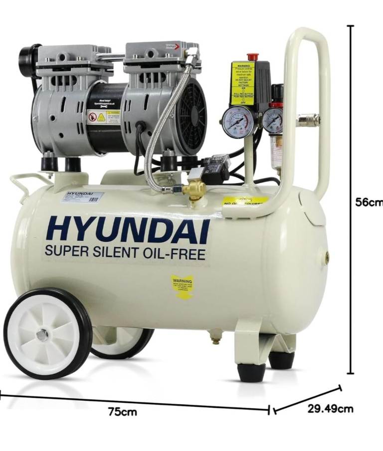Hyundai HY7524 24 Litre Air Compressor, 5.2cfm/100psi, Silenced, brand new sealed rrp £150
