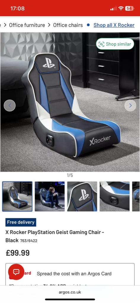 Playstation XRocker ( Black and light blue ) 