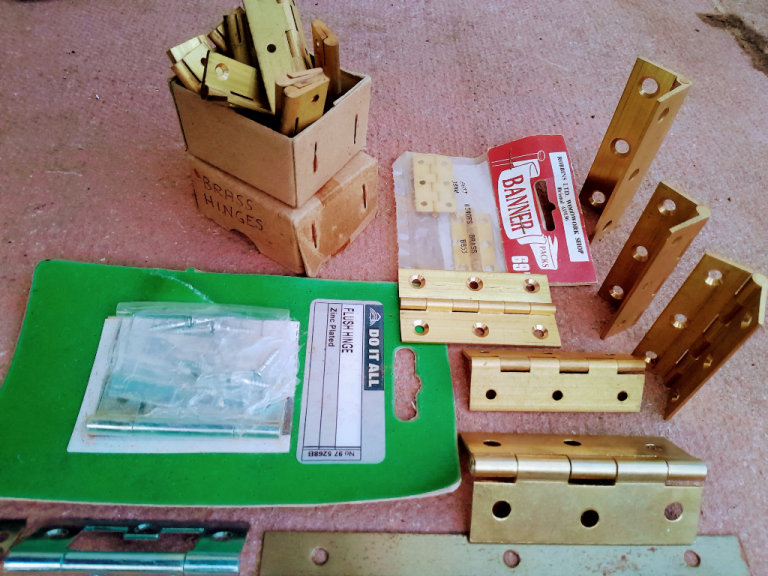 Reduced, Selection of Hinges, mostly Solid Brass & Vintage - Bargain Bundle