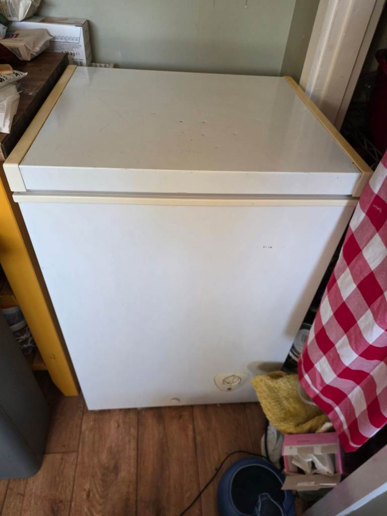 Small chest freezer.
