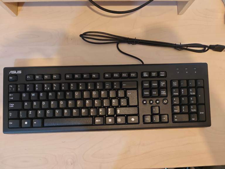 Brand new ASUS USB Wired Keyboard – Black, New Condition