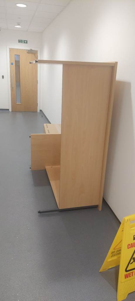 Large curved office desk