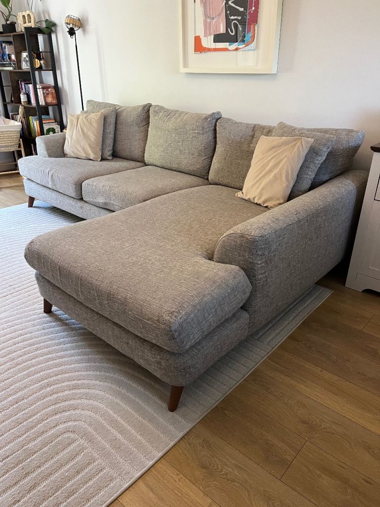 Right sided large L shape sofa