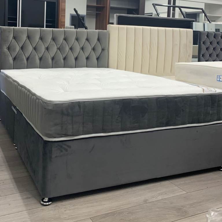Double & King Size Divan Bed Base wi Mattress Today Delivery 5%Flat OFF Cash On Delivery Must Go🚛📢